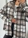 Кашемировая рубашка oversized из кашемира ONE SIZE (3цв) "LASAS" недорого от прямого поставщика Sin1522-087_клетка_v фото 3