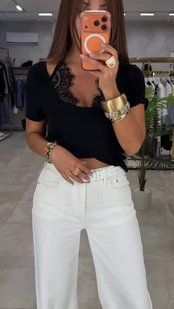 Топ женский из кулира с кружевом 42-44, 46-48, 50-52 (2цв) "FILATOVA" недорого от прямого поставщика RIN858-539_кружево_v фото