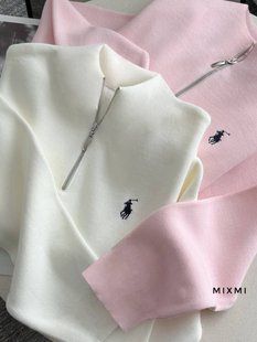 Кофта женская с вышивкой из двусторонней ангоры дабл 42-46, 48-50, 52-54 (6цв) "MIXMI" недорого от прямого поставщика RIN863-7001_вышивк_эмбл_поло_v фото