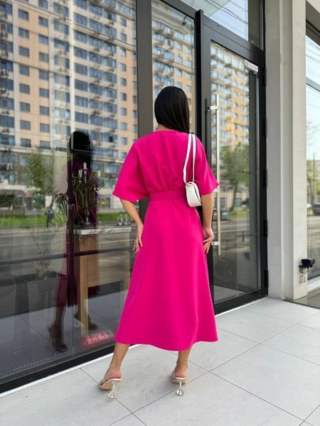 Платье женское с поясом в комплекте 50-52, 54-56 (7цв) "WORLD OF WOMAN" недорого от прямого поставщика SIN1484-247_батал_v фото