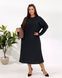 Платье с жилеткой женское из трикотажа рубчик 50-52, 54-56, 58-60 "LEVMODA" недорого от прямого поставщика Rin2331-0129_черно_коричневый_v фото 3