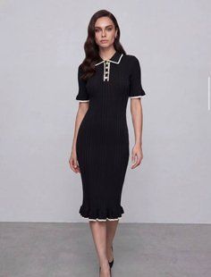 Платье женское из трикотажа в рубчик ONE SIZE (4цв) "NONAME" недорого от прямого поставщика 2PLGU1466-164v фото