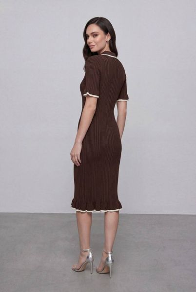 Платье женское из трикотажа в рубчик ONE SIZE (4цв) "NONAME" недорого от прямого поставщика 2PLGU1466-164v фото
