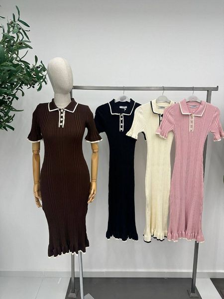 Платье женское из трикотажа в рубчик ONE SIZE (4цв) "NONAME" недорого от прямого поставщика 2PLGU1466-164v фото