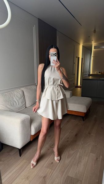 Костюм женский из льна с открытыми плечами и шортами 42-46 (4цв) "CRYSTAL BRAND" недорого от прямого поставщика SIN1525-1334v фото