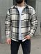 Сорочка чоловіча з байки в клітку M-L, L-XL, XL-XXL "VITVIELLI" недорого від прямого постачальника Av4909-1062_кл_молочн_сер_черн_v фото 1