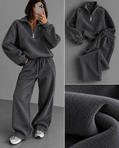 Костюм женский из двухстороннего флиса 42-46, ONE SIZE (3цв) "MOOD" недорого от прямого поставщика Sin1492-1265v фото