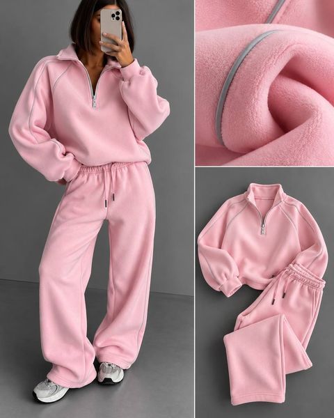 Костюм женский из двухстороннего флиса 42-46, ONE SIZE (3цв) "MOOD" недорого от прямого поставщика Sin1492-1265v фото
