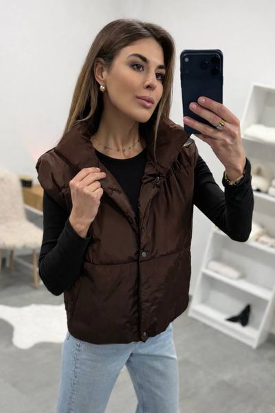 Жилетка жіноча з плащівки з синтепоном 42-44, 46-48 (3кол) "PAPAFASHION" недорого від прямого постачальника RAZG6260-4105v фото
