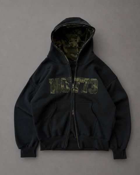 Худи оверсайз из двухнитки люкс для женщин 42-46, ONE SIZE (2цв) "ROZALINA" недорого от прямого поставщика Sin1530-333_надп_NO113_v фото