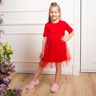Сукня для дівчинки з трикотажу family look 110-116, 122-128, 134-140 (4кол) "DEVA" недорого від прямого постачальника RIN5041-299_Family look_дочка_v фото