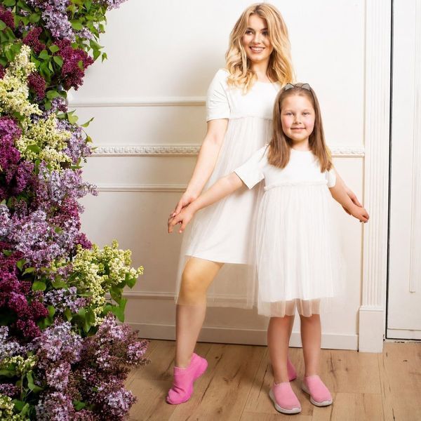 Сукня для дівчинки з трикотажу family look 110-116, 122-128, 134-140 (4кол) "DEVA" недорого від прямого постачальника RIN5041-299_Family look_дочка_v фото