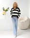 Свитер оверсайз в полоску из шерсти и акрила оверsайз ONE SIZE (2цв) "SHANNY" недорого от прямого поставщика 2PLBEG1363-053_в_полоску_v фото 2