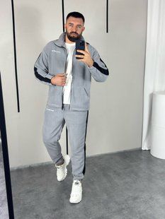 Теплий костюм чоловічий з флісу полар M-L, L-XL, XL-XXL (3кол) "VITVIELLI" недорого від прямого постачальника Av4909-1050_лого_нашивка_v фото