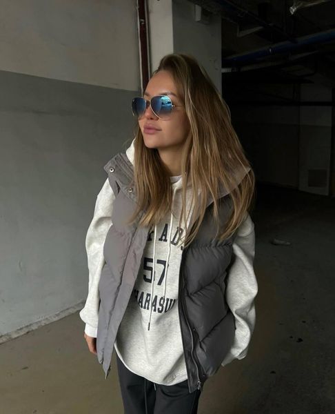Жилетка женская плащевка на синтепоне 42-46; 48-52 (4цв) "PapaFashion" от прямого поставщика Razg6260-4106s фото
