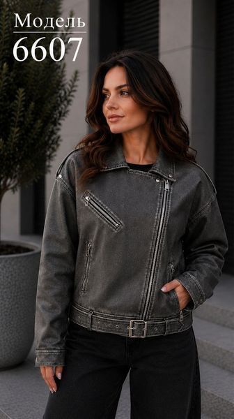 Косуха женская из экокожа с актуальным oversize-кроем S, M, L, XL, XXL "BONJOUR" недорого от прямого поставщика RIN1551-6607v фото