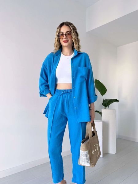 Костюм 2-ка женский жатка 42-44; 46-48; 50-52 (4цв) "MILANO LOOK" от поставщика RIN4935-359t фото