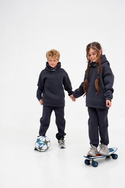 Детский костюм теплый unisex из футера оверсайз 146, 152, 158 (8цв) "TEVI" недорого от прямого поставщика Sin1510-1520_3_v фото