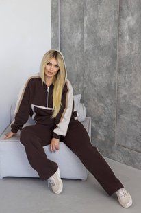 Костюм женский из тринитки на флисе 50-52, 54-56, 58-60, 62-64 (3цв) "LETTI" недорого от прямого поставщика Rin5203-2011_лампасы_v фото