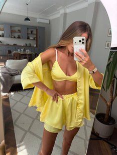 Костюм трійка з шортами жіночий з дабл шовку XS-M, ONE SIZE (5кол) "BALUVANA_BRAND" недорого від прямого постачальника Rin1543-046v фото