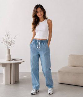 Штаны из джинса XL-2XL, 3XL-4XL, XL-3XL, 4XL-5XL "LADY" недорого от прямого поставщика AV866-084v фото