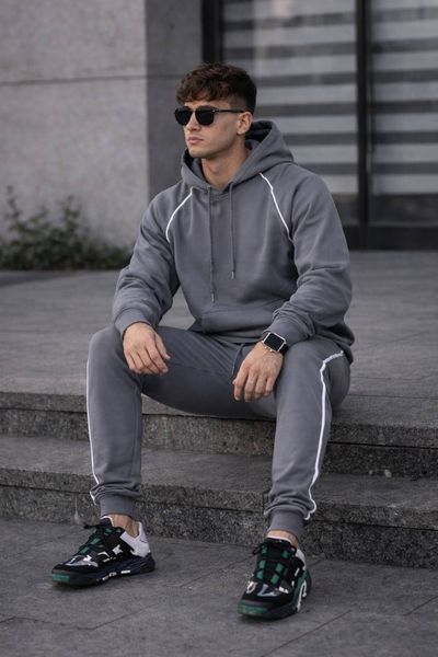 Костюм чоловічий спортивний з двонитки 46-48, 50-52, 54-56 (2кол) "LARINA" недорого від прямого постачальника 2PLGU1431-0287v фото
