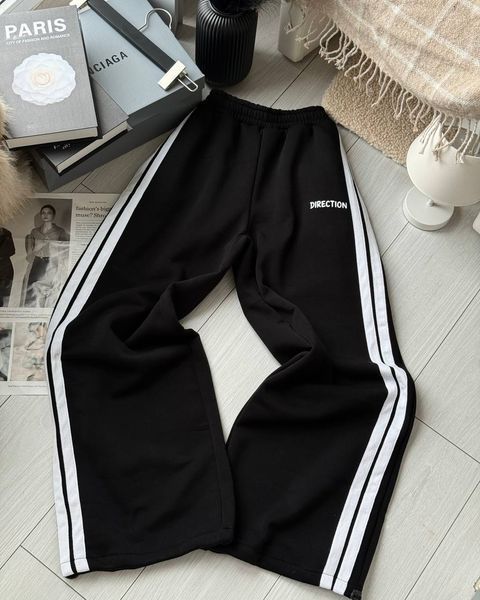 Штаны женские из трехнитки на флисе с лампасами 42-46, ONE SIZE (2цв) "FREE STYLE" недорого от прямого поставщика SIN1529-434_direction_v фото