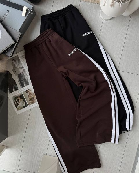 Штаны женские из трехнитки на флисе с лампасами 42-46, ONE SIZE (2цв) "FREE STYLE" недорого от прямого поставщика SIN1529-434_direction_v фото