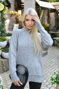 Свитер женский oversize из шерсти и акрила ONE SIZE (4цв) "SHANNY" недорого от прямого поставщика 2PLBEG1363-6008v фото