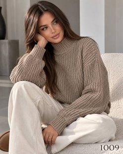 Жіночий светр з фактурною в'язкою з машинної в'язки 42-46, ONE SIZE (5кол) "OPTSHOP" недорого від прямого постачальника RIN1553-1009v фото