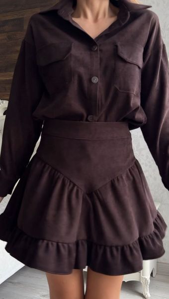 Костюм двойка женский микровельвет 42-44, 46-48, 50-52, 54-56 (3цв)"MILANO LOOK"недорого от прямого поставщика RIN4935-367/1t фото
