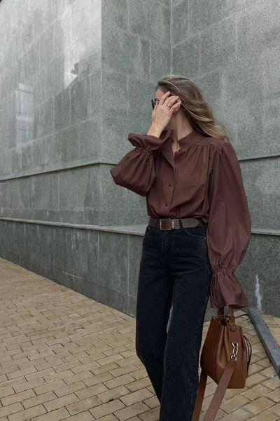 Сорочка женская из сатина р.42-44, 46-48 (2цв) "LUNA" недорого от прямого поставщика Rin851-7044b фото