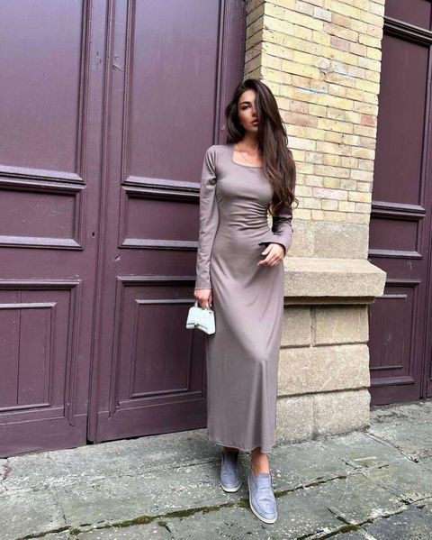Платье женское из рубчика резинка 42-46, ONE SIZE (3цв) "AKIMOVA" недорого от прямого поставщика Sin1527-080v фото