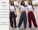 Брюки-багги женские из микро-вельвета S, M, L, XL "REMISTORE" недорого от прямого поставщика Razg3591-SV767_багги_бордо_v фото 2