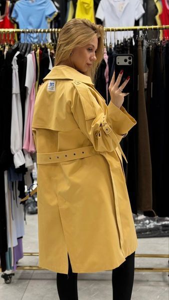 Тренч жіночий з плащівки з актуальним кроєм oversize S, M, L (2кол) "BONJOUR" недорого від прямого постачальника RIN1551-140801f_тренч_v фото