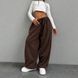 Штаны оверсайз женские из двустороннего флиса с затяжками ONE SIZE (4цв) "DEVIL" недорого от прямого поставщика AV878-231_v фото 1
