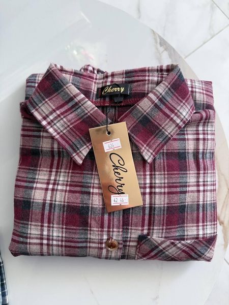 Костюм 2-ка жіночий фланельовий (сорочка + спідниця) oversize 42-46 (3 кв.) "CHERRY" від прямого постачальника Sin1486-634i фото