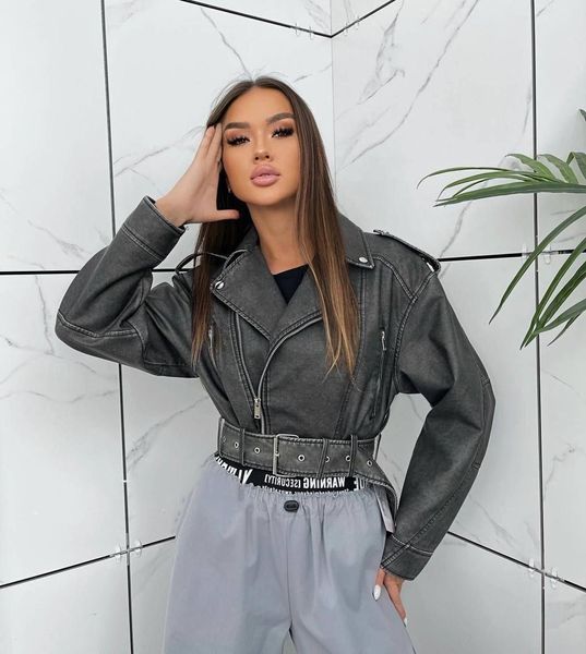Жіноча куртка з екошкіри s, m, l "OPTSHOP" недорого від прямого постачальника RIN1553-3512m фото