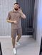 Чоловічий костюм з шортами з льону M-L, L-XL, XL-XXL "LOOK AT ME" недорого від прямого постачальника AV5-10541_мокко_v фото 1