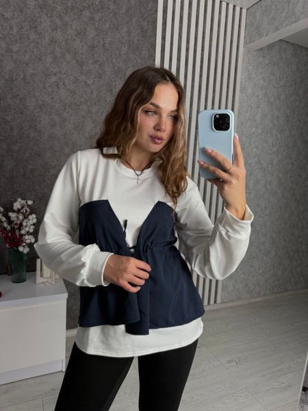 Женский свитшот с имитацией корсета- 42-44, 46-48 "DEVA" недорого от прямого поставщика 2PLGU788-527v фото