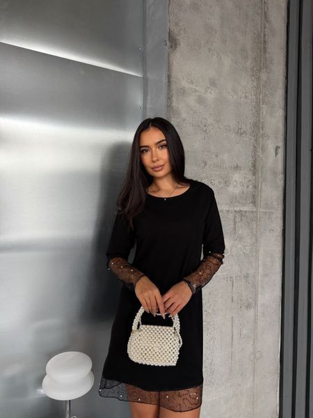Платье женское креп дайвинг с сеткой 42-44, 46-48, 50-52, 54-56 "MILANO LOOK" от прямого поставщика RIN4935-174t фото