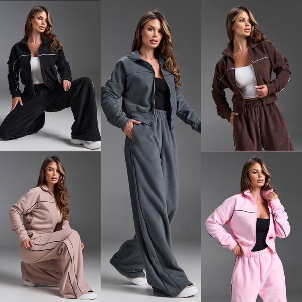 Спортивний костюм жіночий з двостороннього флісу S, L, XL "REMISTORE" недорого від прямого постачальника Razg3591-766_шоколад_v фото