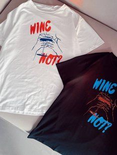 Футболка женская из% хлопка с принтом ONE SIZE (2цв) "MINIMAL" недорого от прямого поставщика RIN4956-114_надп_Wine not_v фото