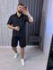 Мужской костюм с шортами из льна M-L, L-XL, XL-XXL "LOOK AT ME" недорого от прямого поставщика AV5-10541_черн_v фото 2