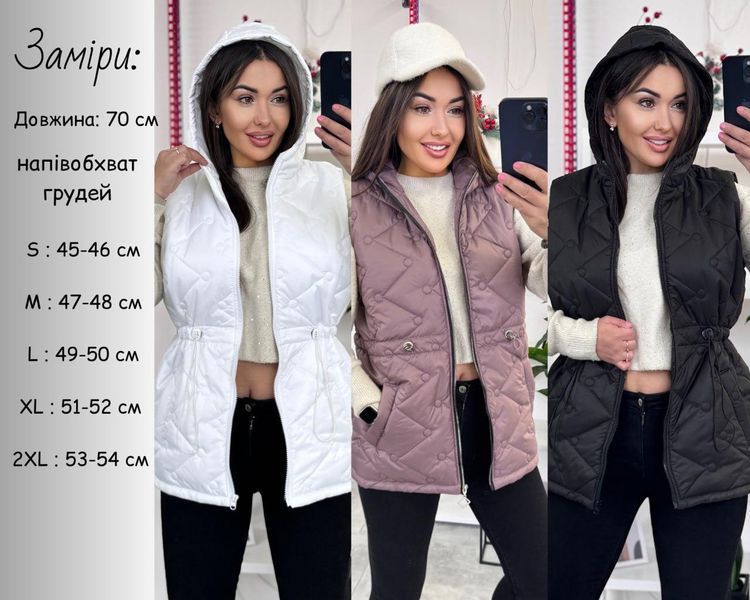 Жилетка женская плащевка на 150-м силиконе S, М, L, ХЛ, 2ХЛ "RemiStore" от прямого поставщика Razg3591-SV587i_3 фото