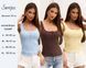 Майка женская из рубчик трикотажа с кнопками S, M, L, XL "REMISTORE" недорого от прямого поставщика Razg3591-SV733_шоколад_v фото 2