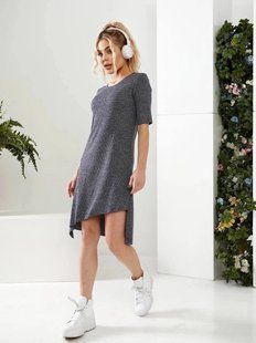 Платье асимметричного кроя из трикотажа-рубчика 42, 44, 46 (2цв) "LEVMODA" недорого от прямого поставщика Rin2331-871v фото