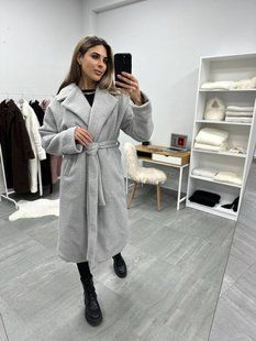 Жіноче пальто оверсайз букле з поясом 42-46, 48-50 (4кол) "PAPAFASHION" недорого від прямого постачальника RAZG6260-7186v фото