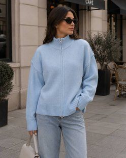 Жіночий в'язаний кардиган на блискавці з коміром-стійкою 42-46, ONE SIZE (6кол) "OPTSHOP" недорого від прямого постачальника RIN1553-7166v фото