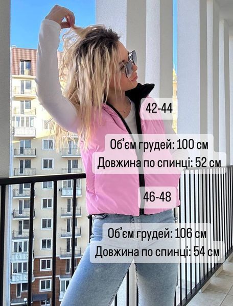 Жилетка женская двухсторонняя на молнии 42-44,46-48 (3цв) "MINIMALIST" от прямого поставщика 2PLGU1459-142t фото